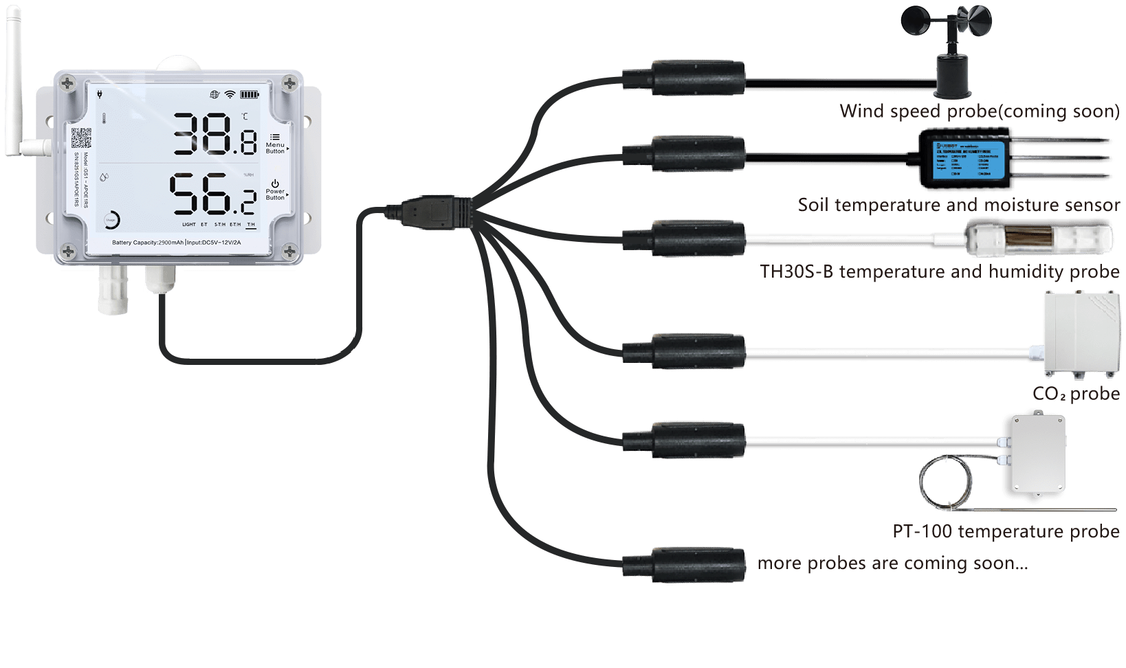 Humidity Data Logger - Temperature & Humidity Sensor - 1 ft cable – Grid  Connect